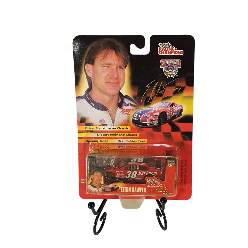 Racing Champions Elton Sawyer 38 Barbasol Ford Taurus 1:64 NASCAR 50th Anniv NIB